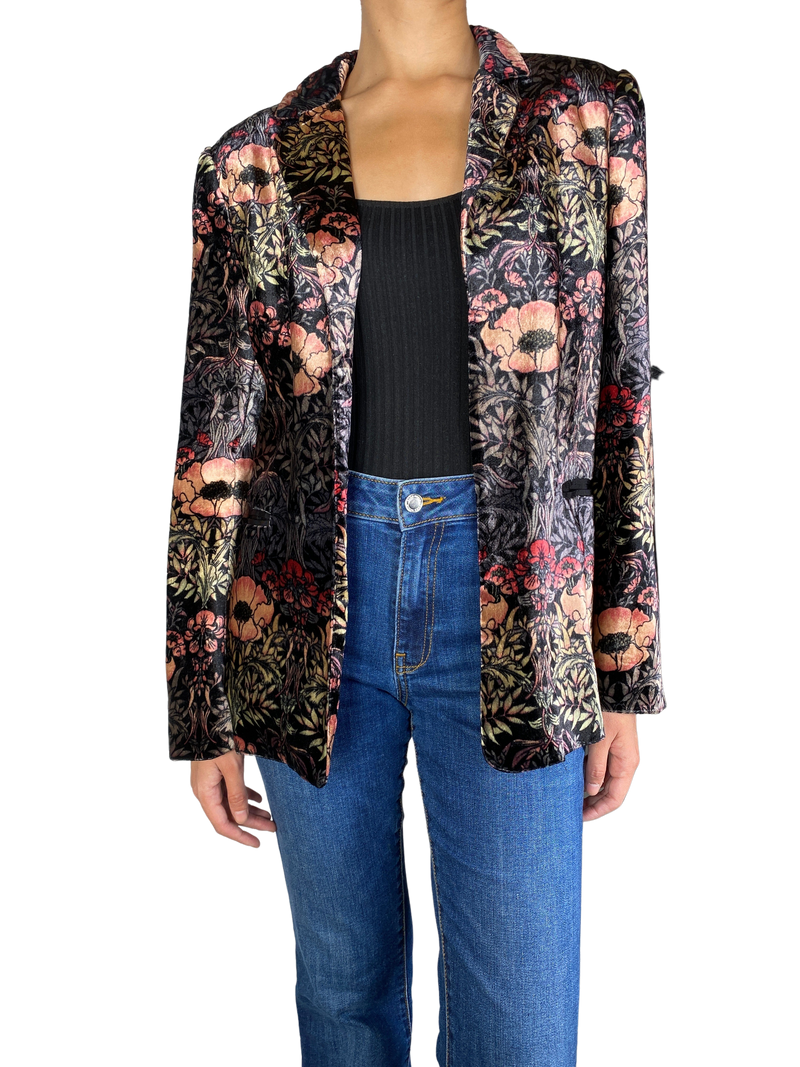 Blazer Velvet Estampado Multicolor