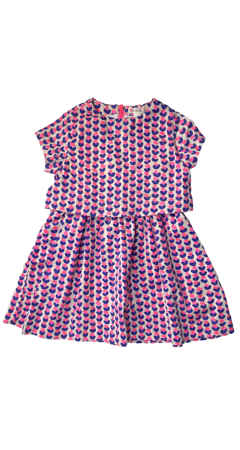 Vestido Estampado Fucsia y Morado