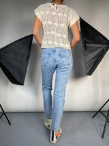 Polera Blanca Broderie