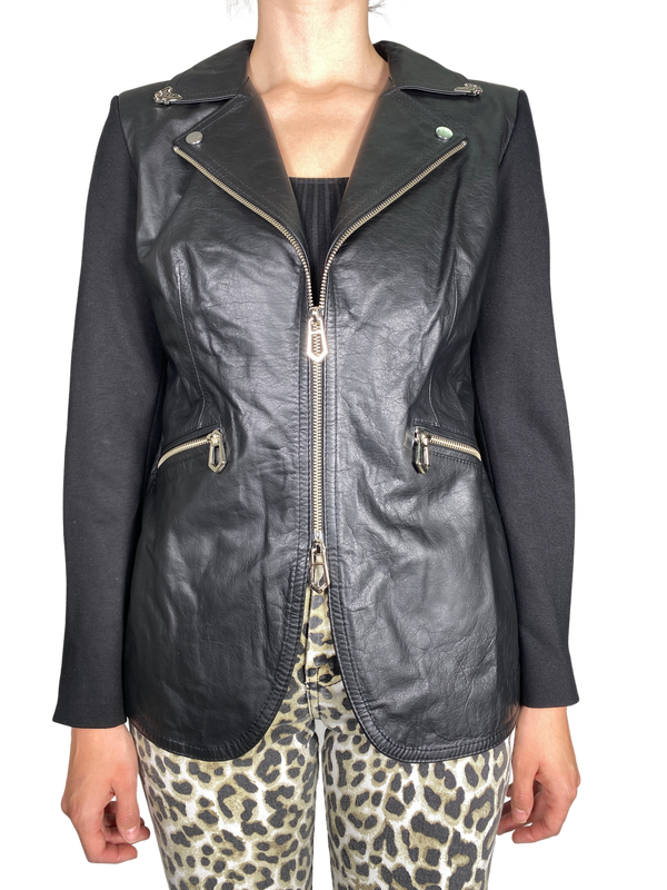 Chaqueta Biker Cuero Frontal