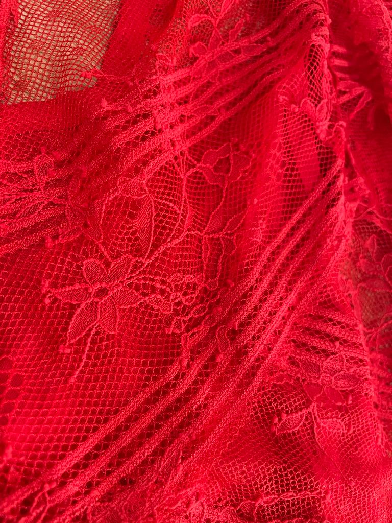 Vestido Encaje Rojo