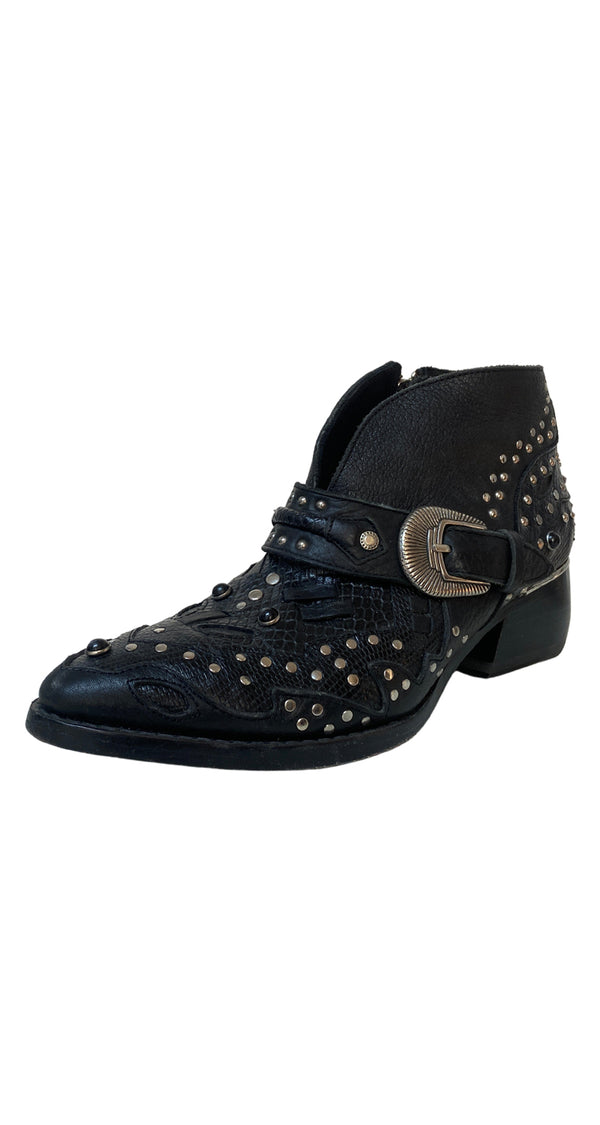 Botines Cuero Negro
