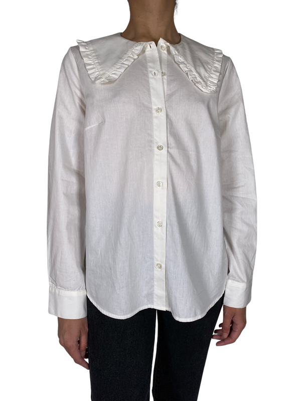 Blusa Crema Cuello Bobo