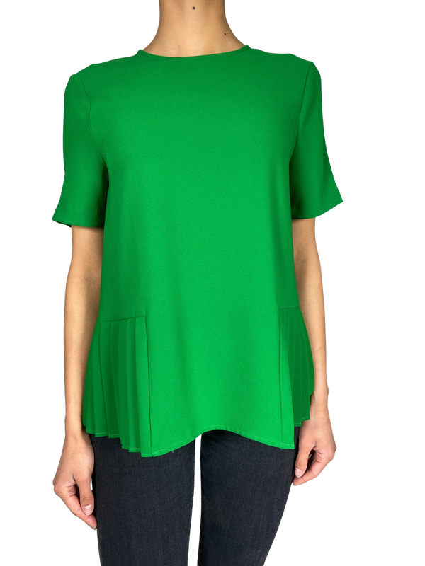 Blusa Verde Plisada
