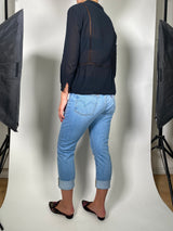 Blusa Negra Vuelos & Tejido