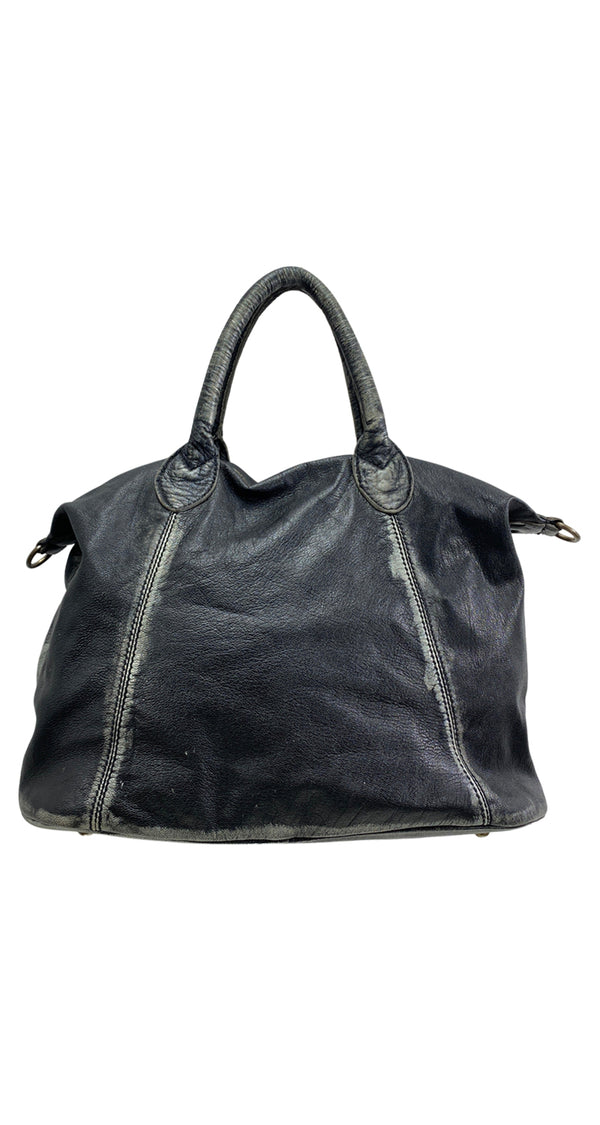 Cartera Cuero Negro
