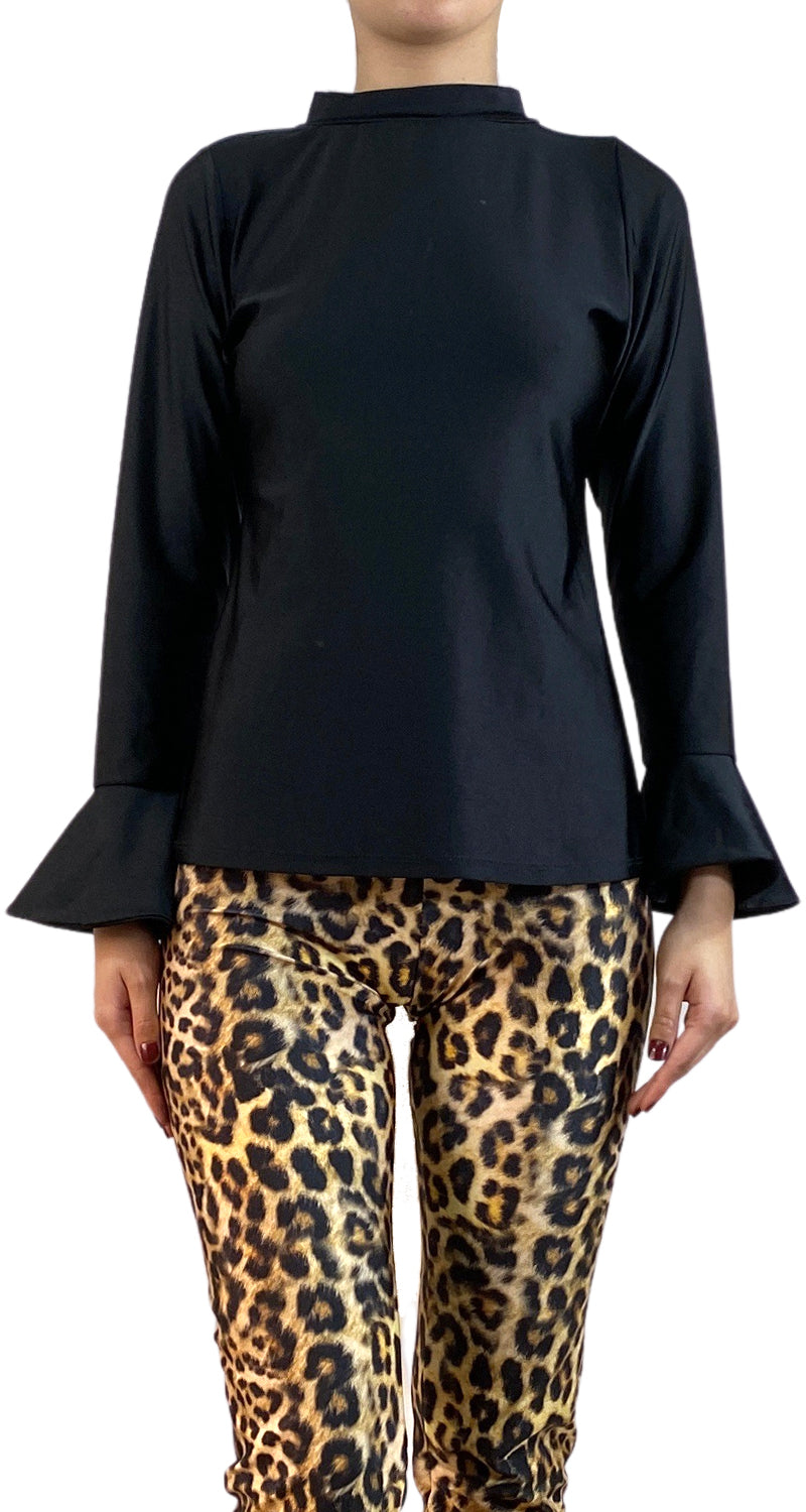 Polera Negra Satinada