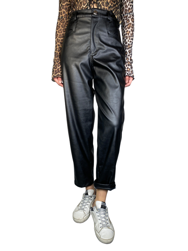 Pantalón Baggy Antibes Cuero Vegano