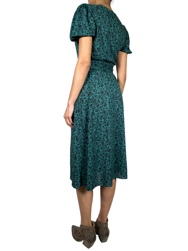 Vestido Verde Flores
