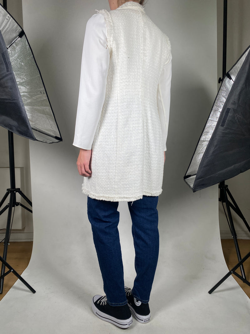 Chaqueta Tweed sin Mangas