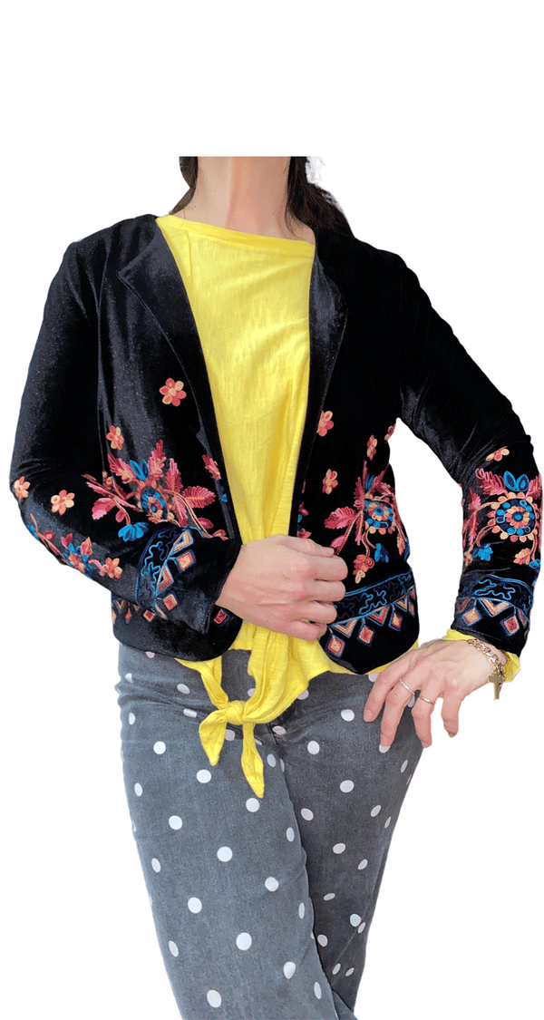 Chaqueta Velvet Bordados