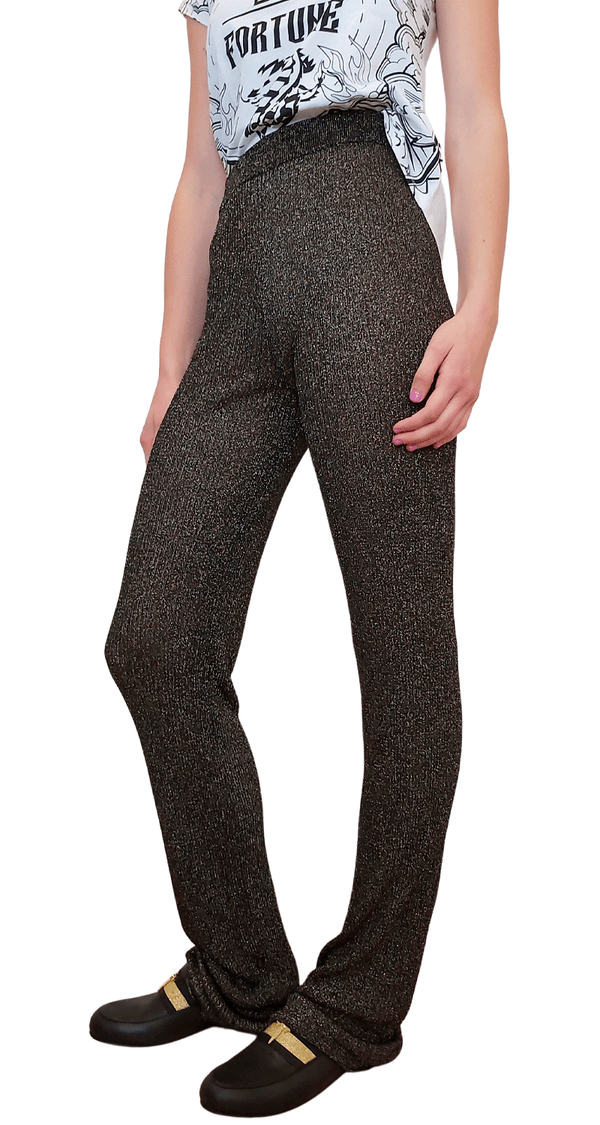 Metallic Thread Knit Trousers