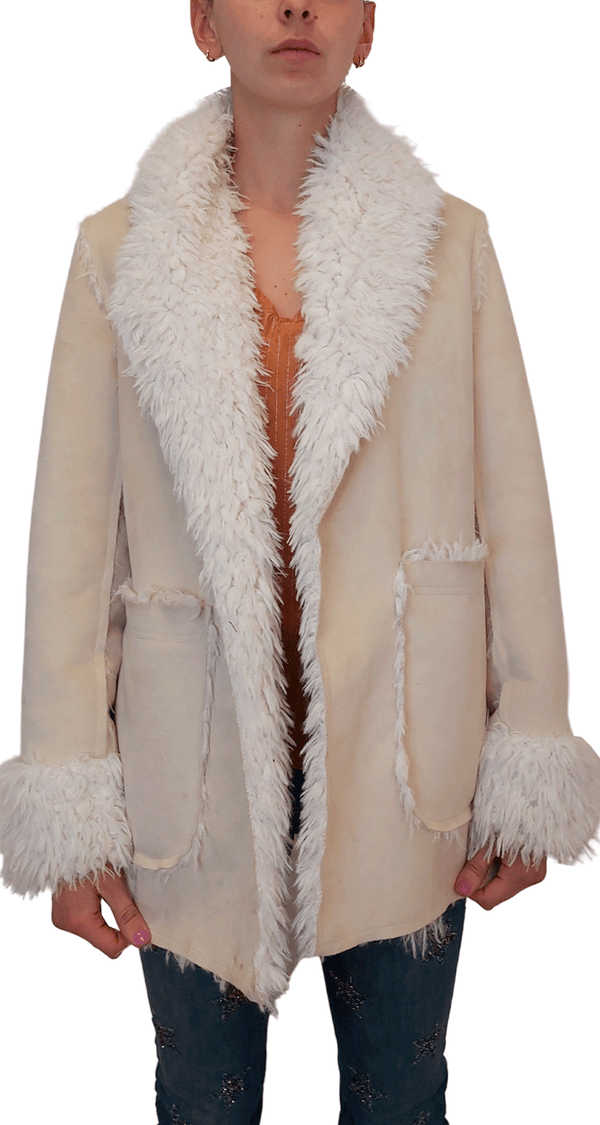 Abrigo Piel Beige