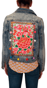 Chaqueta Denim Flor