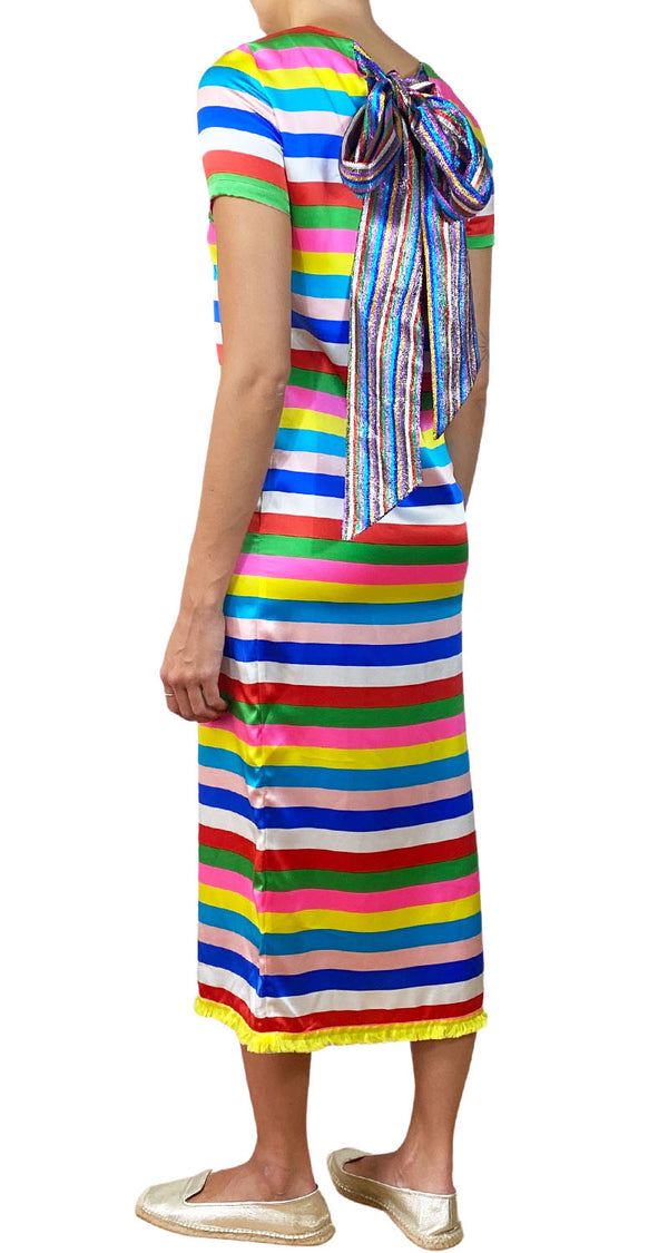 Vestido Multicolor Rayado