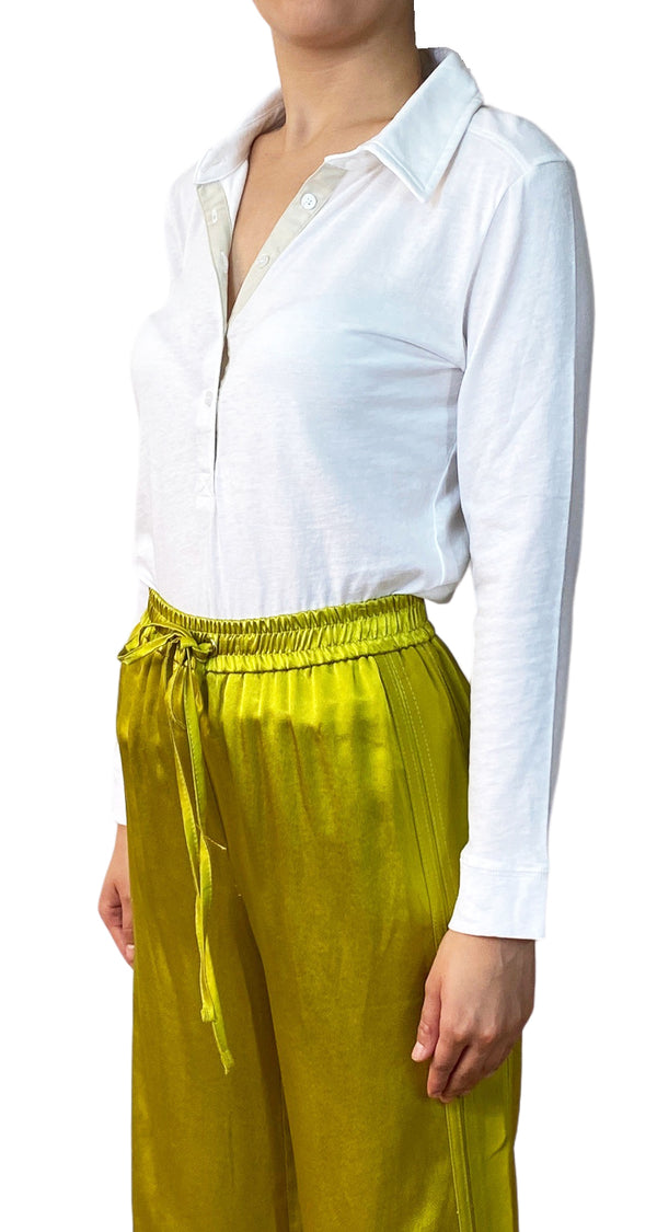 Polera Blanca Botones