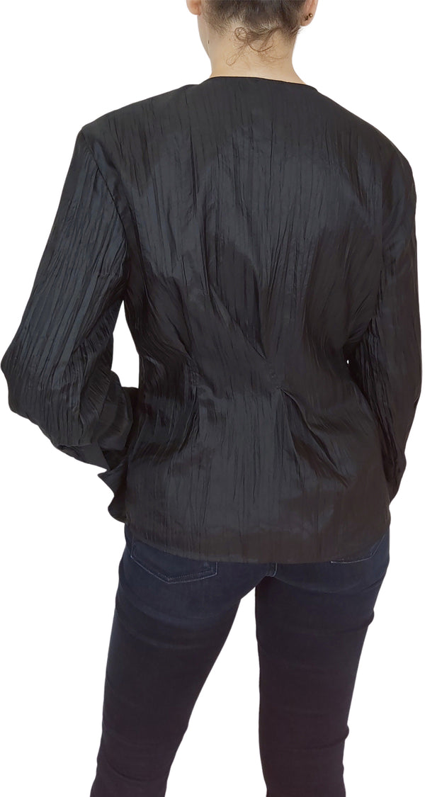 Blusa Plisada Negra