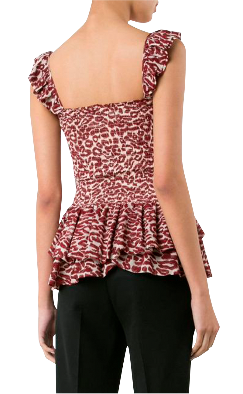 Blusa ''Red Leopard Print'' (5238769057927)