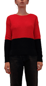 Red - Navy Sweater