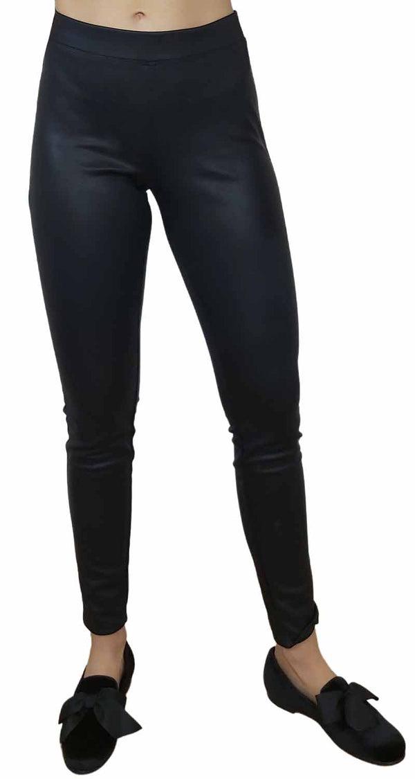 Leggings Coated Negro