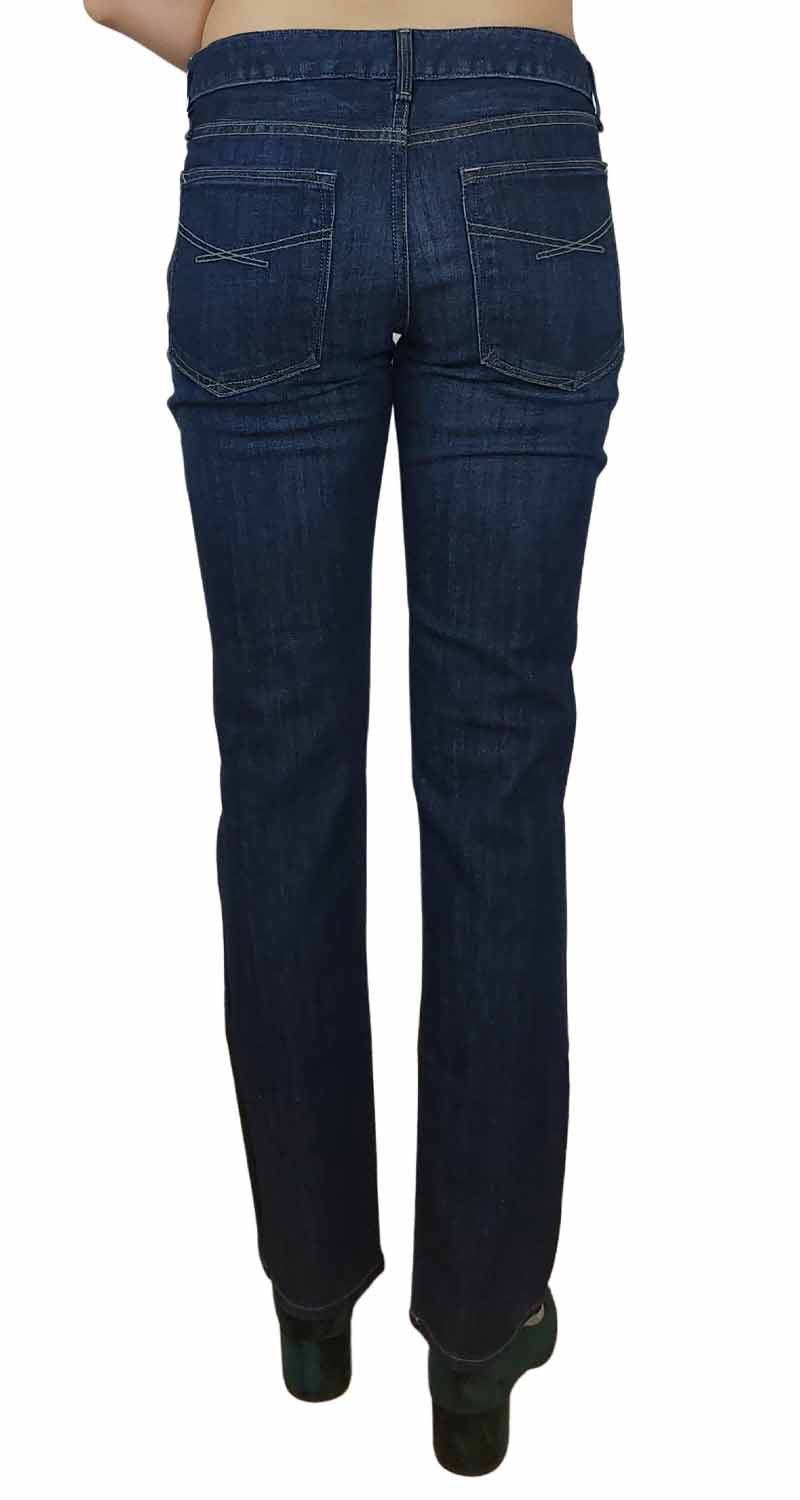 Jeans Real Straight Low Rise Azul