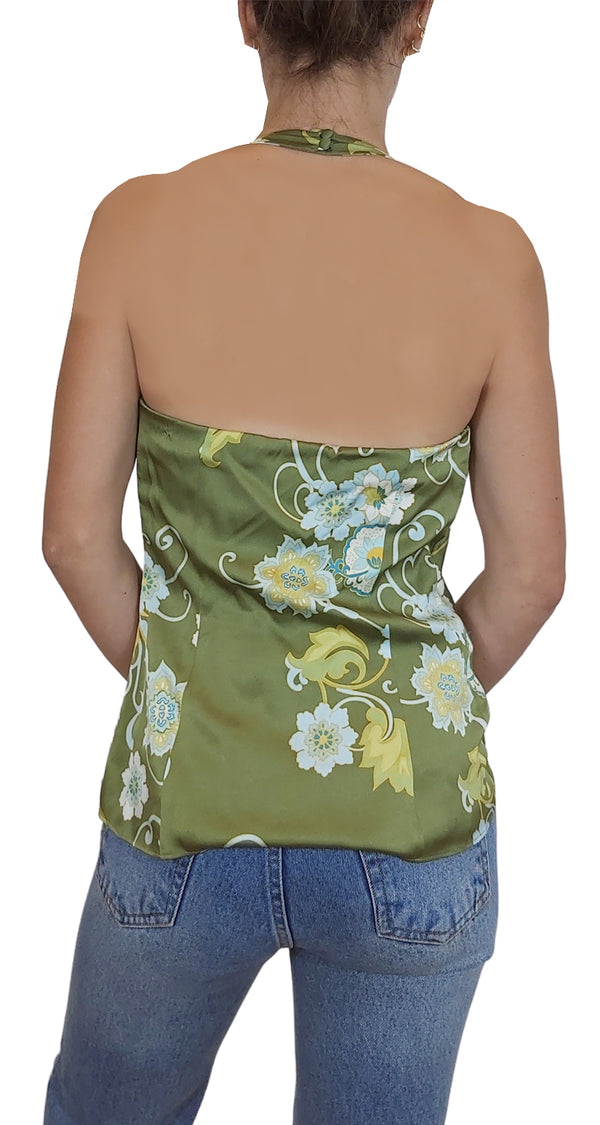 Top Halter Seda Verde