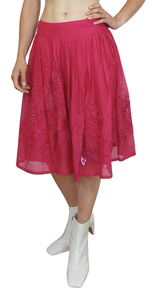 Pollera Bordados Rosados