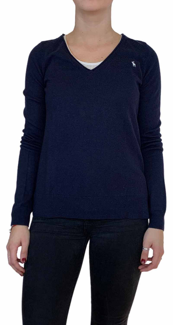 Sweater Ligero Azul Seda y Cashmere