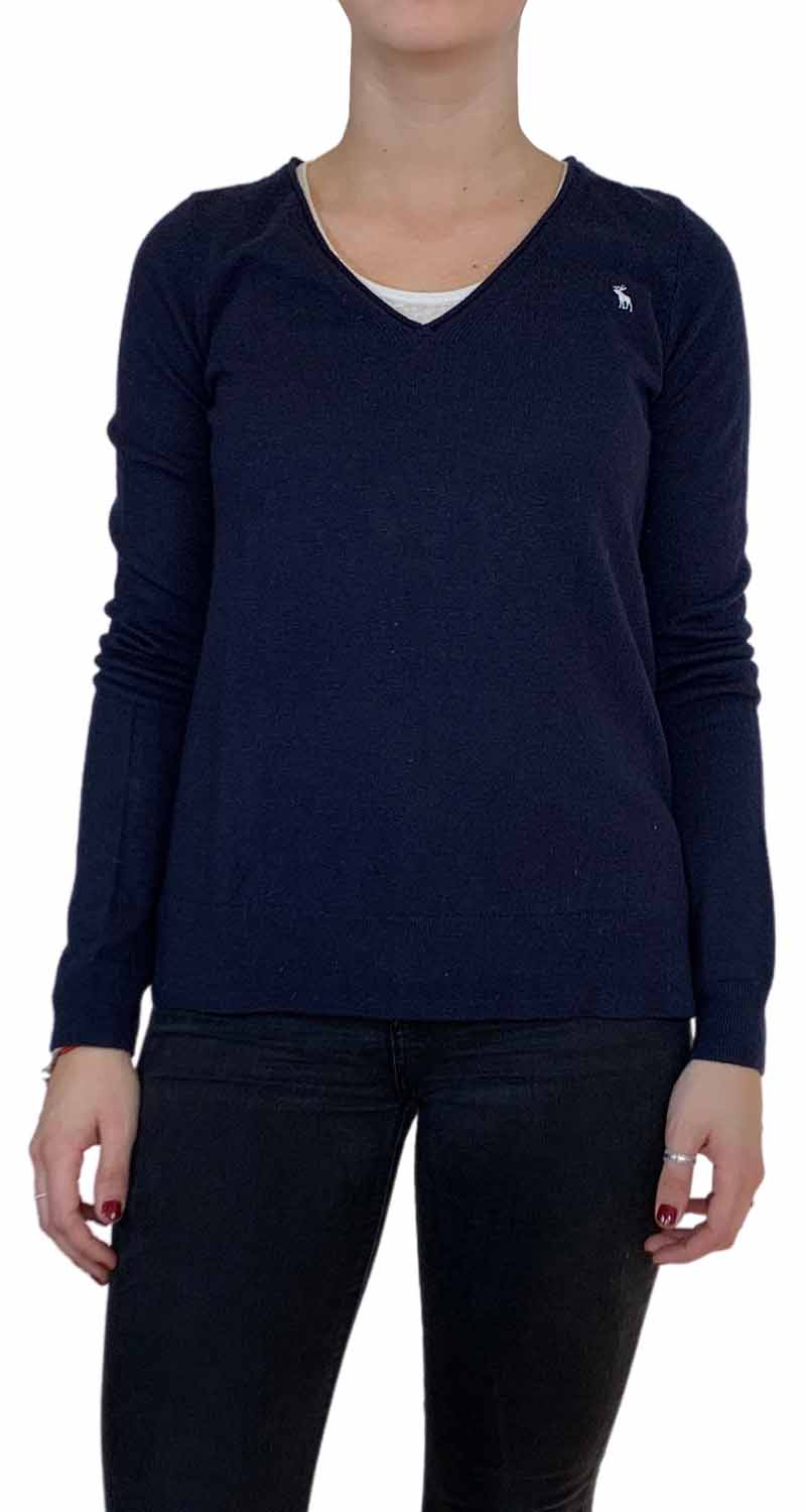 Sweater Ligero Azul Seda y Cashmere