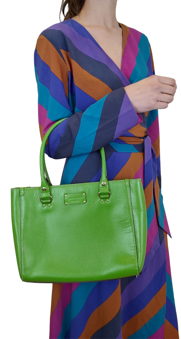 Green Leather Tote