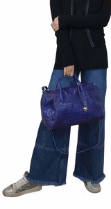 Cartera Azul Reptil