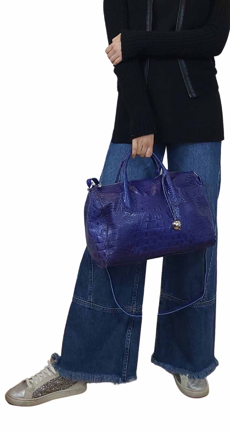 Cartera Azul Reptil