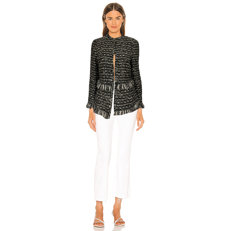 Chaqueta Tweed Negro