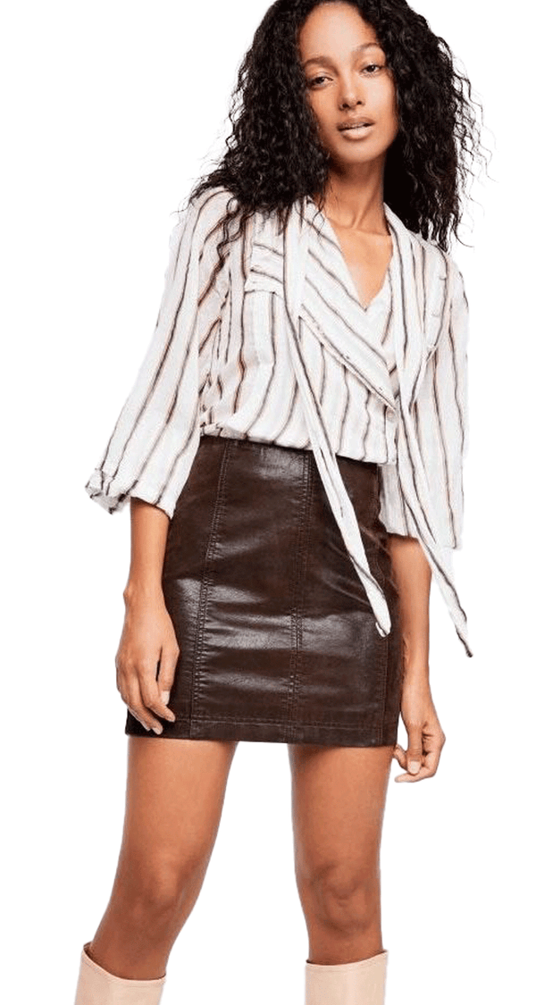 Modern Femme Vegan Leather Skirt