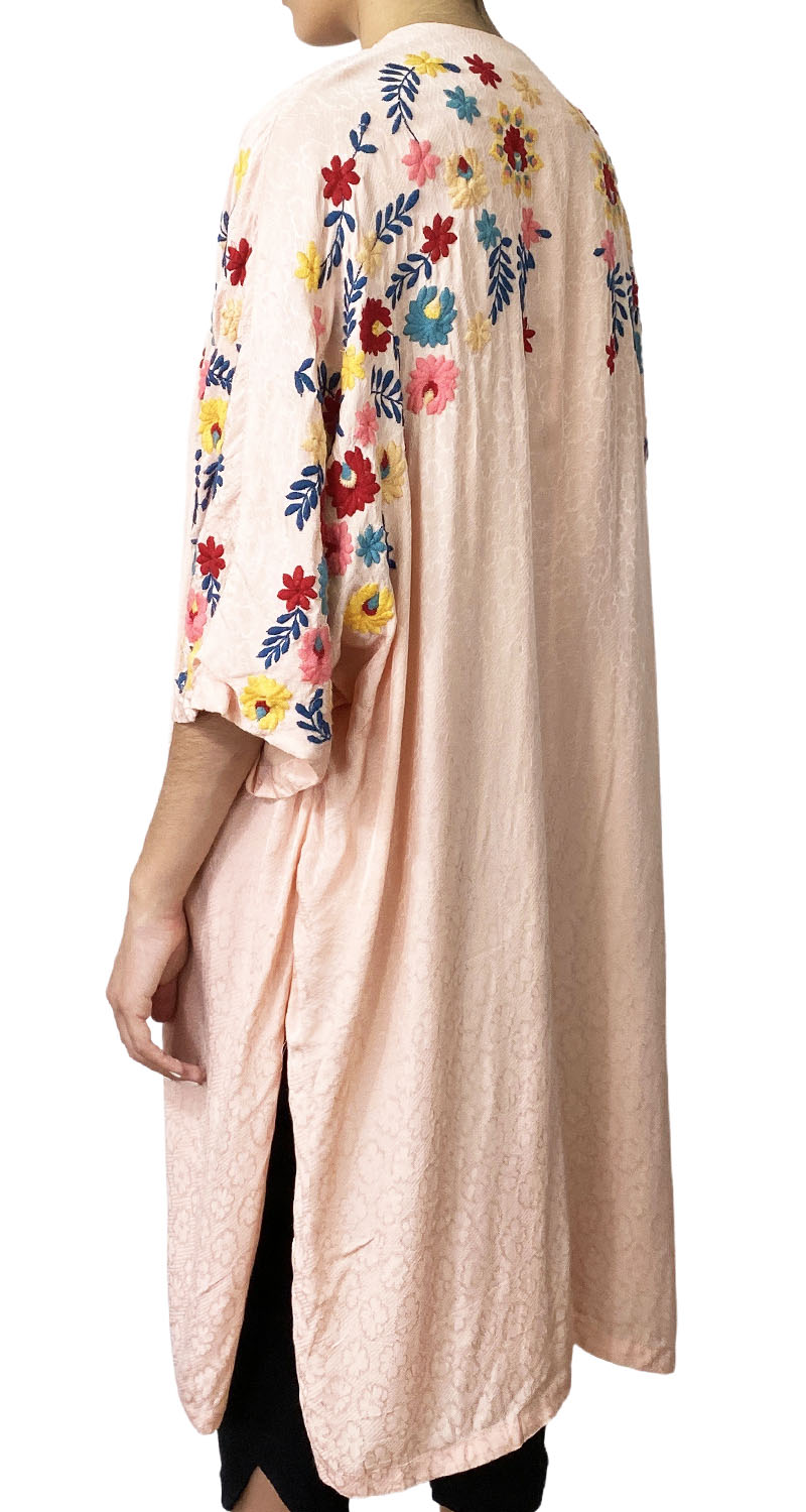 Kimono Rosado Flores
