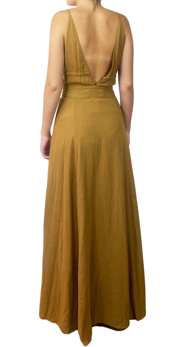 Vestido Café Cut Out