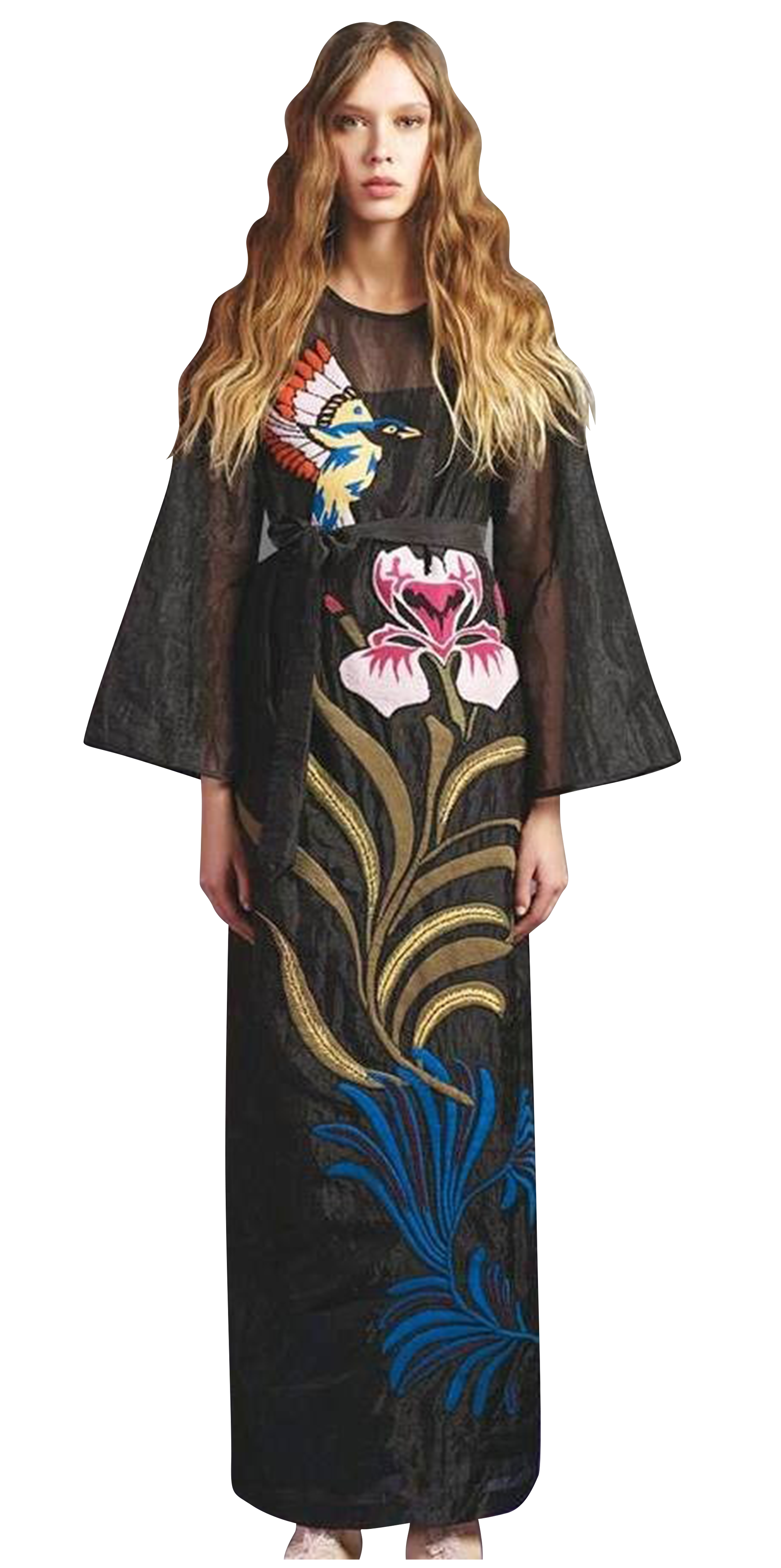 Vestido Maxi / Túnica "Organza" bordada a mano