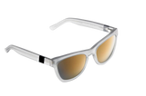 Anteojos Wayfarer Gris mate /  Lente espejo Amarillo / Logo Negro (5178942193799)