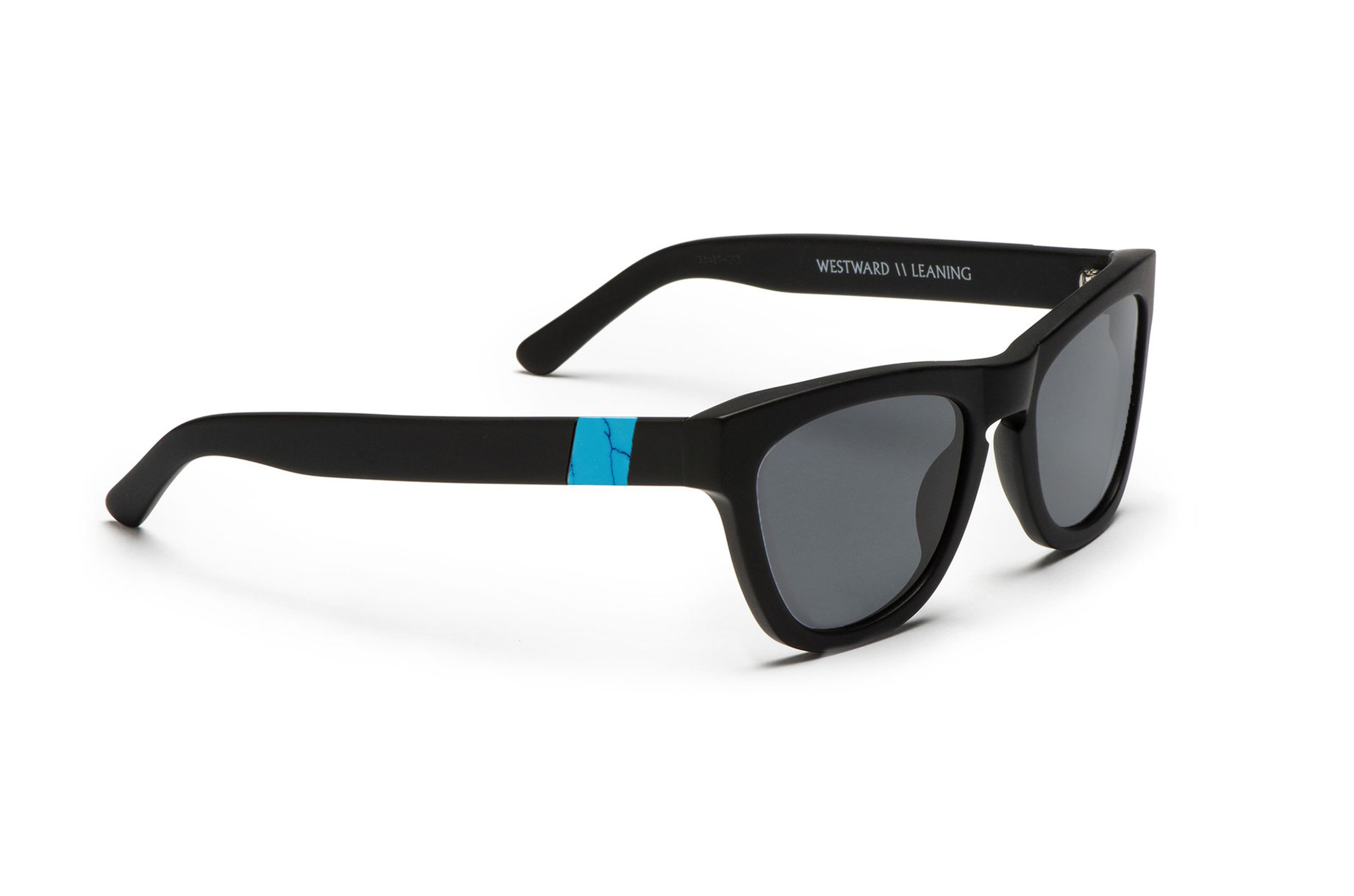 Anteojos Wayfarer Negro matte / Lente negro / Logo azul