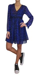 Vestido Azul Animal Print