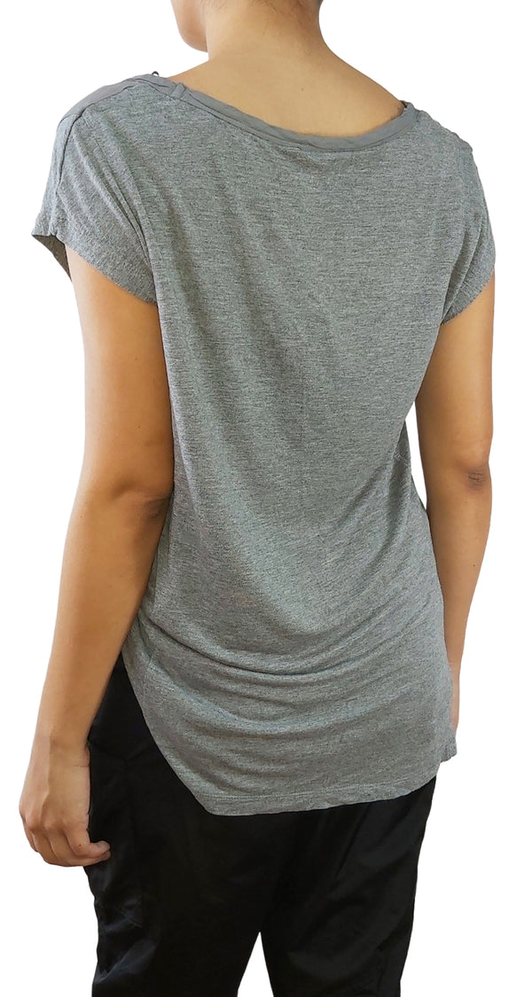 Polera Mixed Media Gris