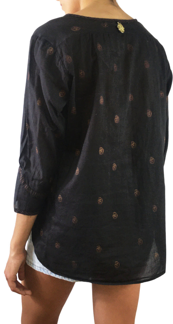 Blusa Étnica Café