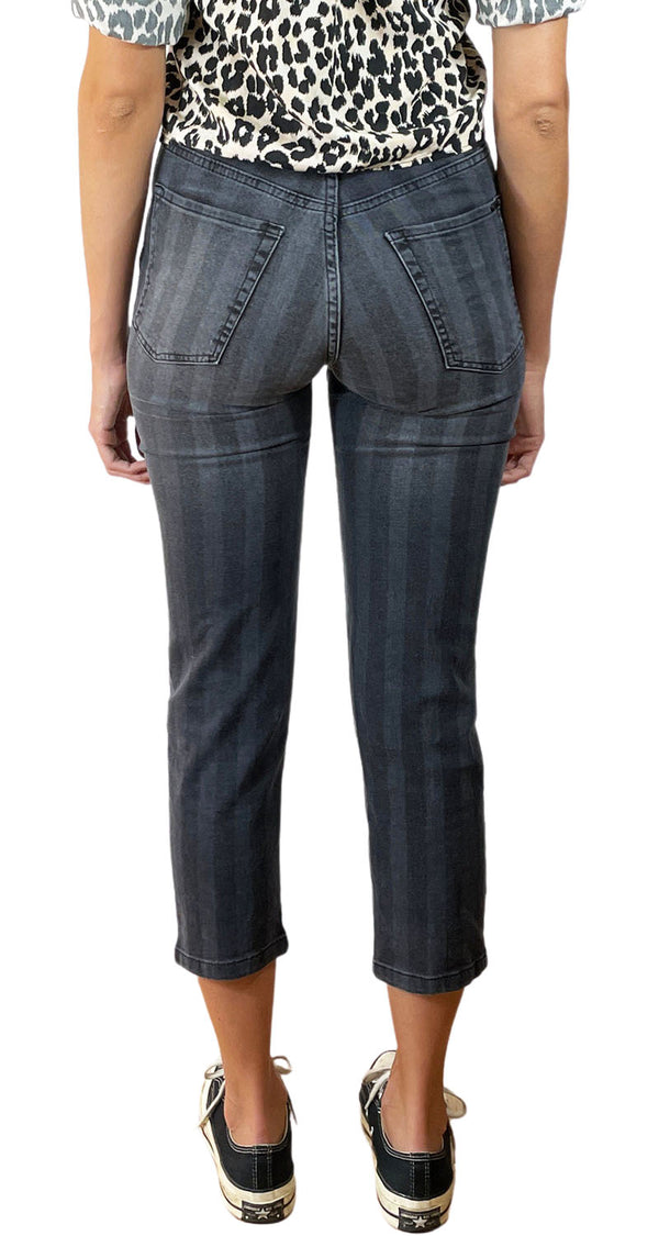 Jeans Gris con Rayas