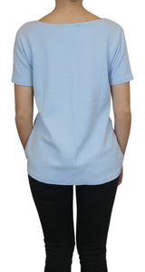 Polera Texturizada Celeste