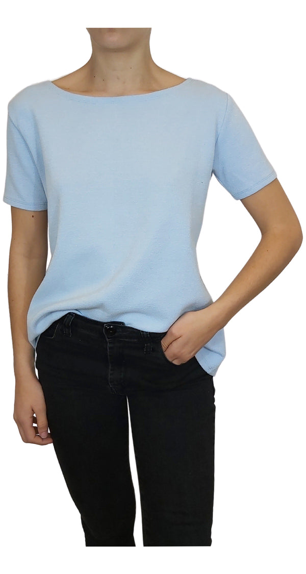 Polera Texturizada Celeste