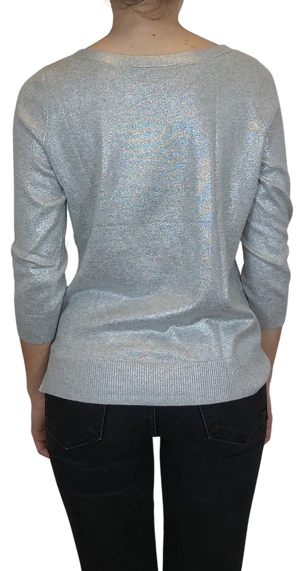 Sweater Shine Boatneck Gris