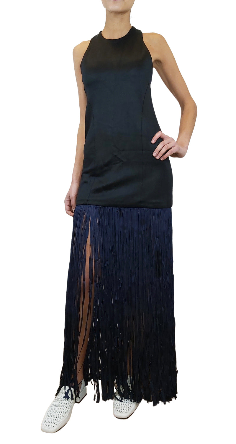 Vestido Flecos Navy