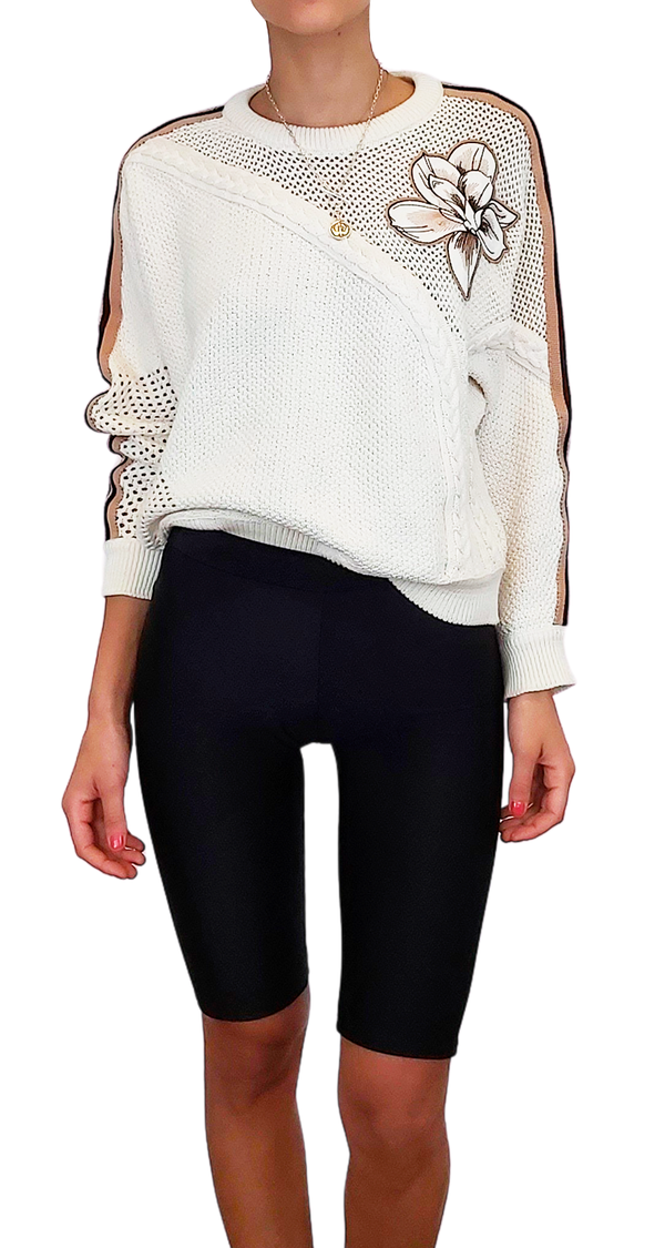 Sweater Beige Flor