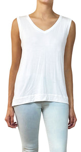 Polera Blanca Sin Mangas