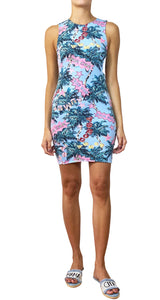 Vestido Celeste Palmeras Congo